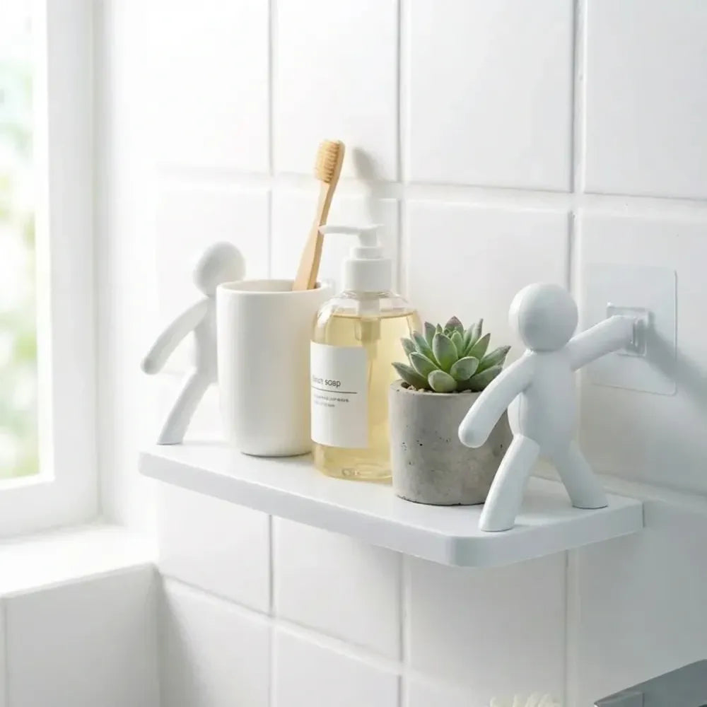 Cute adhesive floating shelves - home improvement