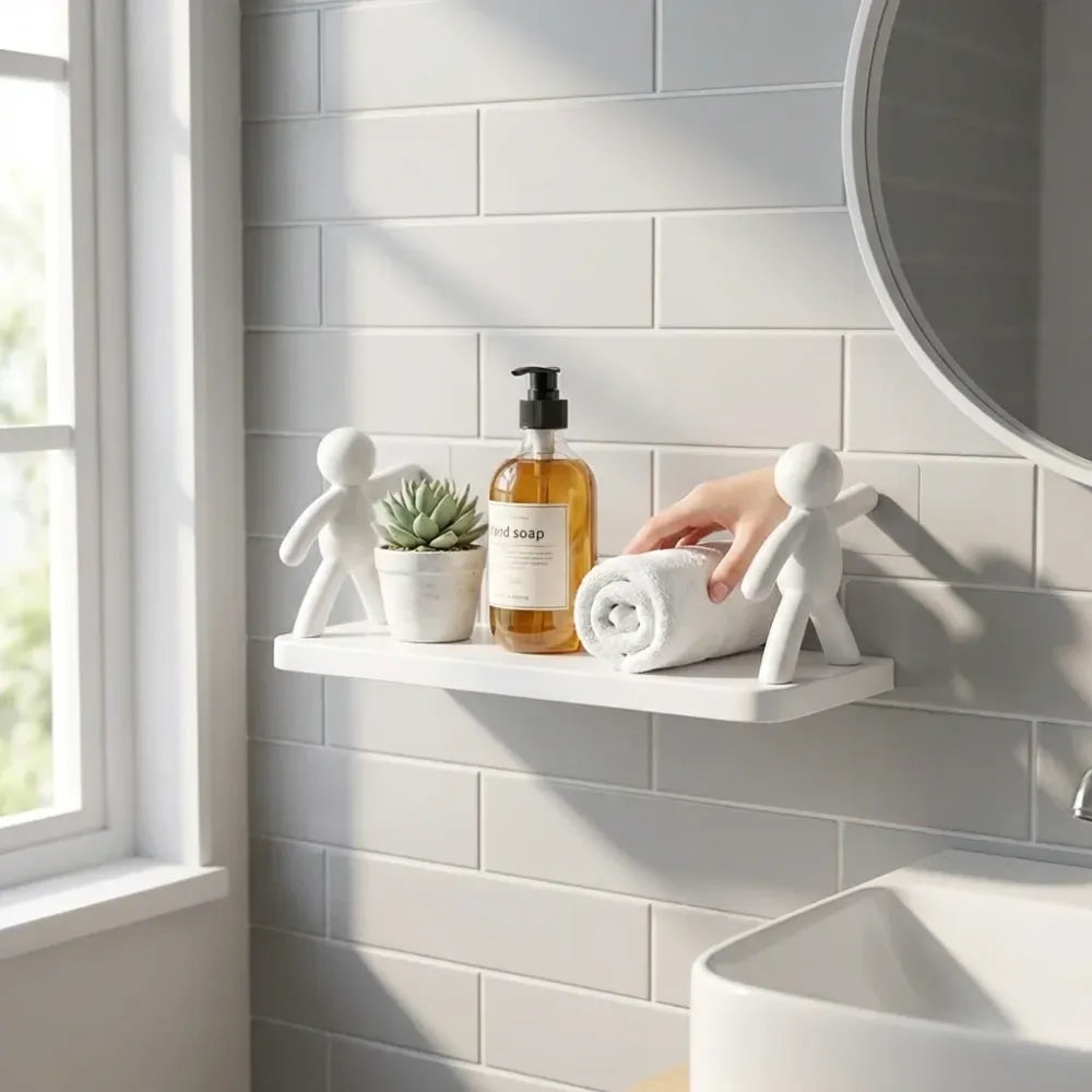 Cute adhesive floating shelves - home improvement