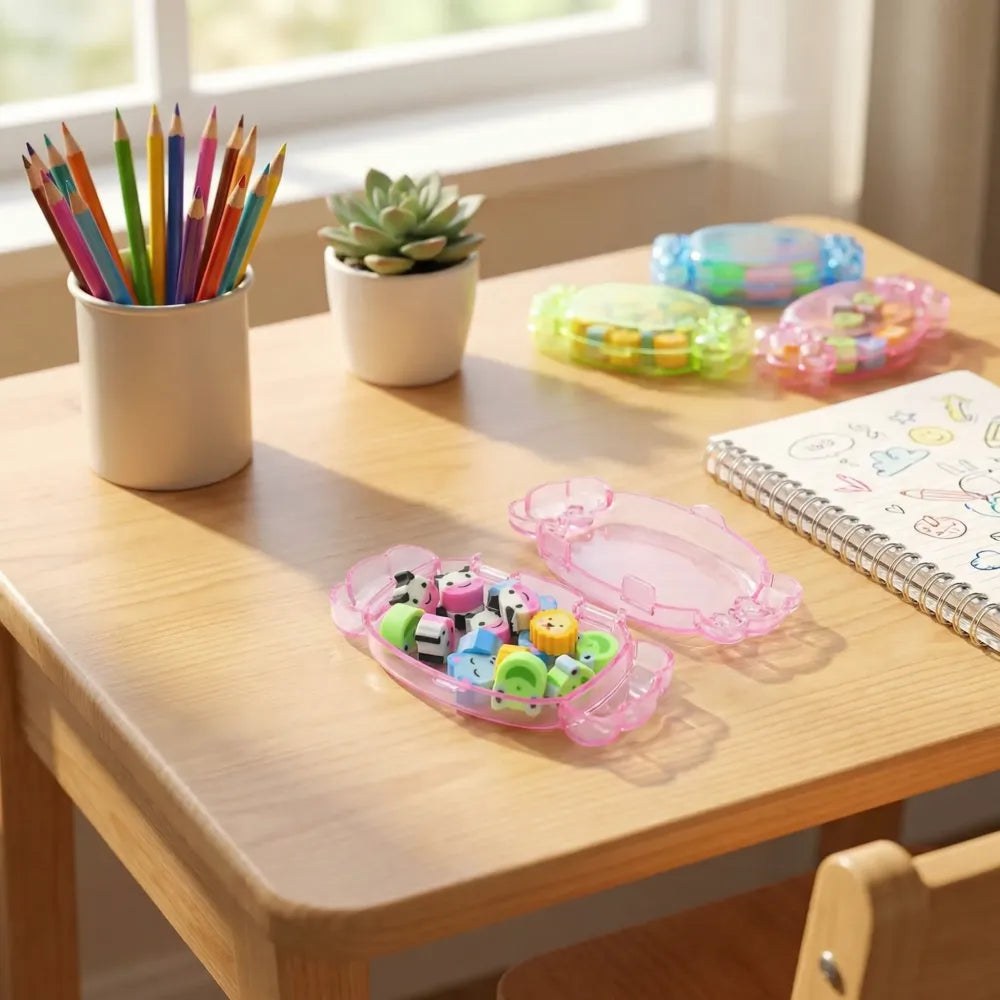 Cute bulk eraser set - office