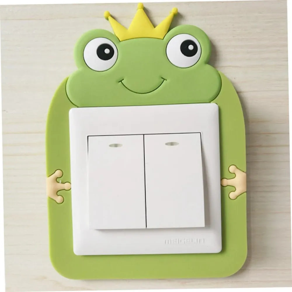 Cute cartoon power socket stickers assorted color (pack of 2)