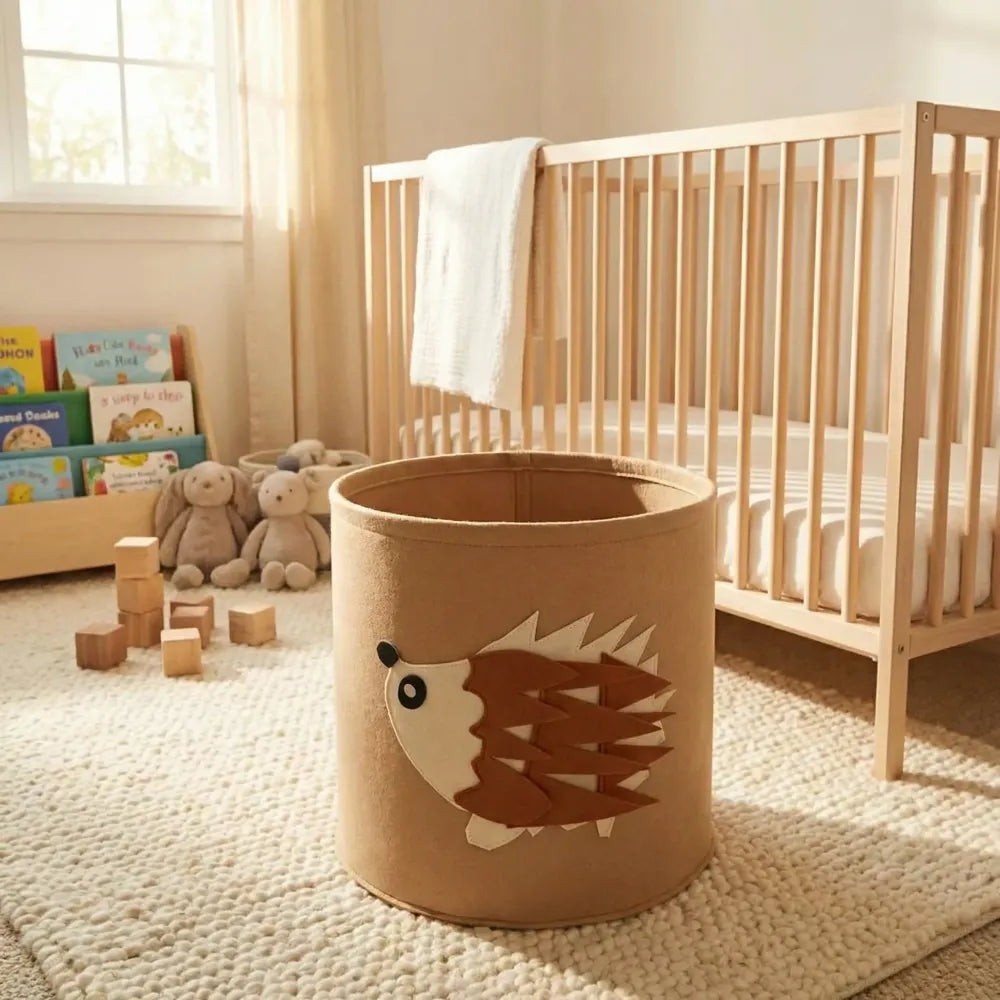Cute foldable laundry basket