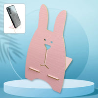 Cute Rabbit Wood Phone Stand - Electronics
