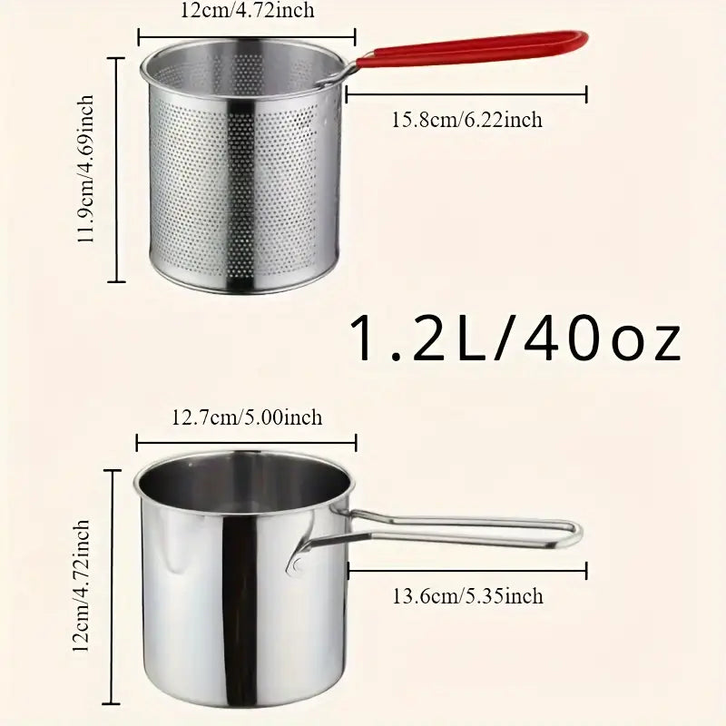 Compact deep fryer pot