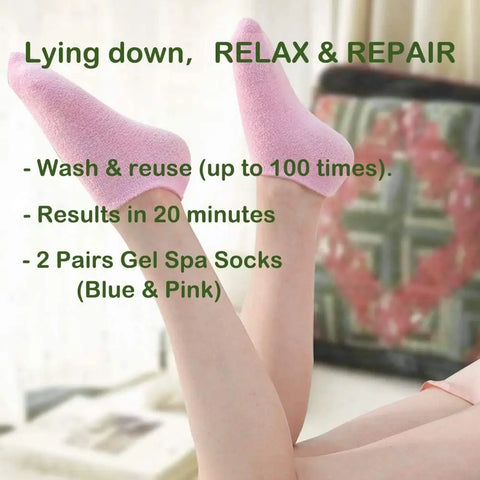 Silicone moisturizing socks