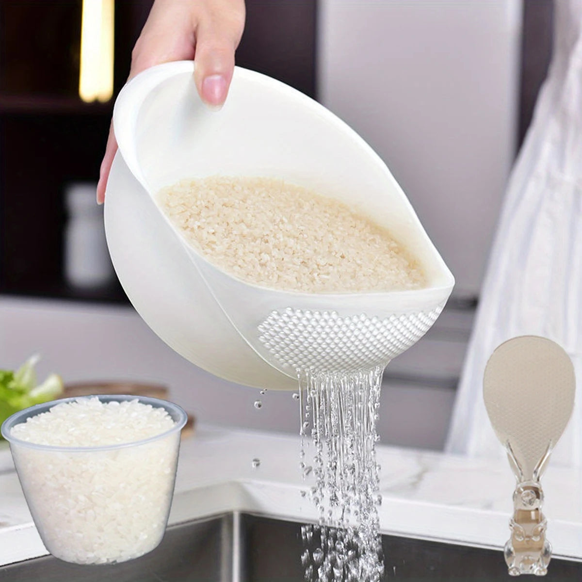 Multi-use kitchen strainer bowl