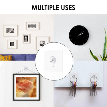 Damage-free adhesive wall hooks - home & kitchen