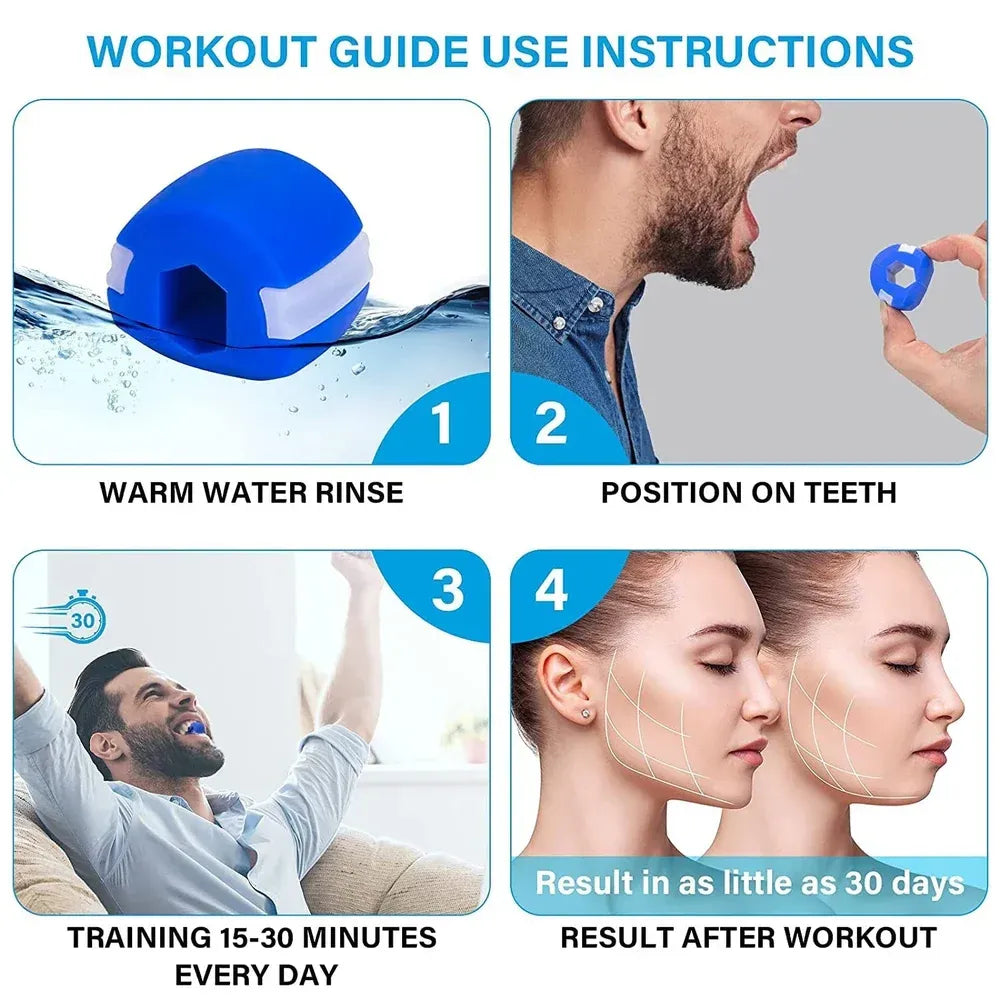Dark blue jawline exerciser