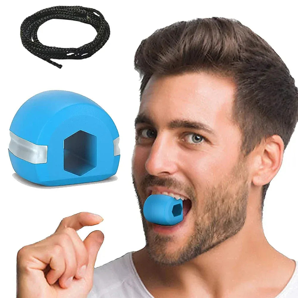 Dark blue jawline exerciser