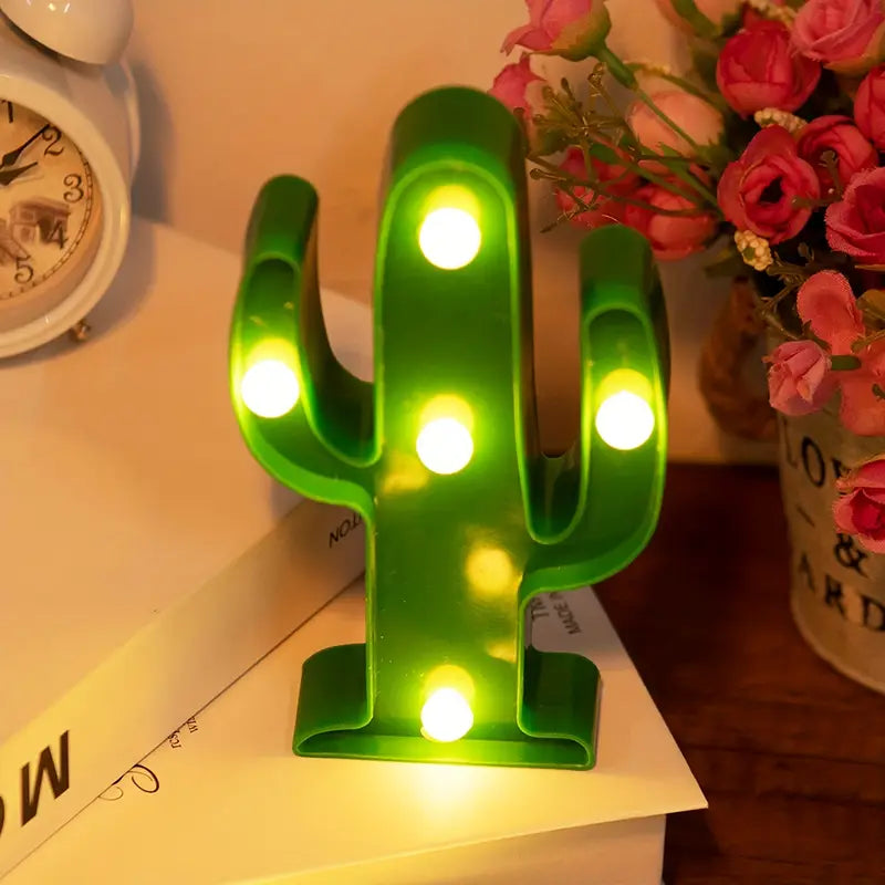 Cactus led night light