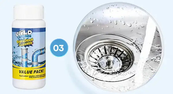 Sink and drain cleaner powder
