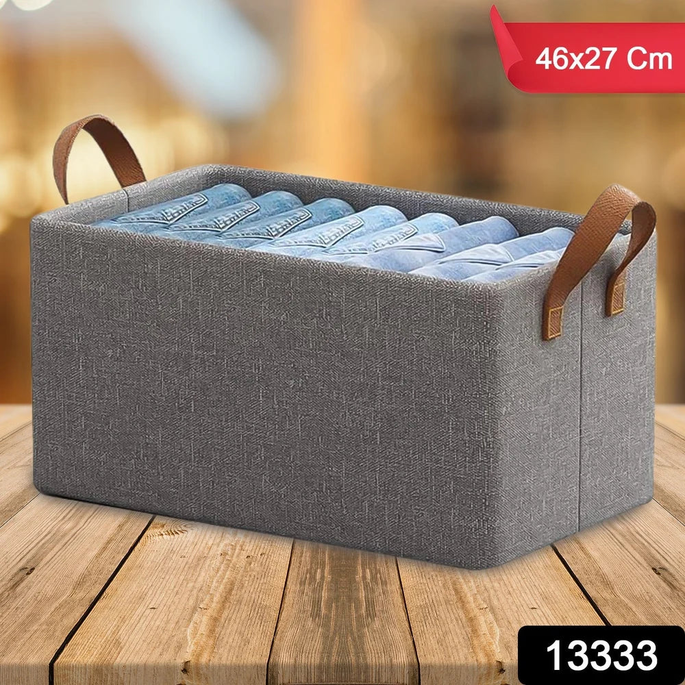 Canvas cloth storage basket