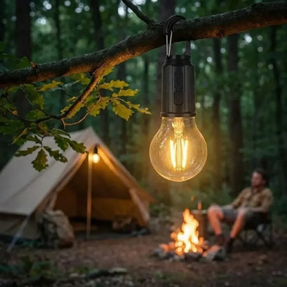 Decorative hanging bulb with 3 modes tent lamp for camping pac of 2