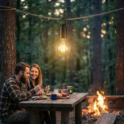 Decorative hanging bulb with 3 modes tent lamp for camping pac of 2