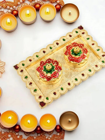 Decorative Puja Thali Plate