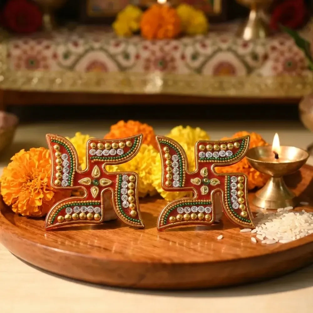 Decorative swastik sticker (2pc set) - home improvement