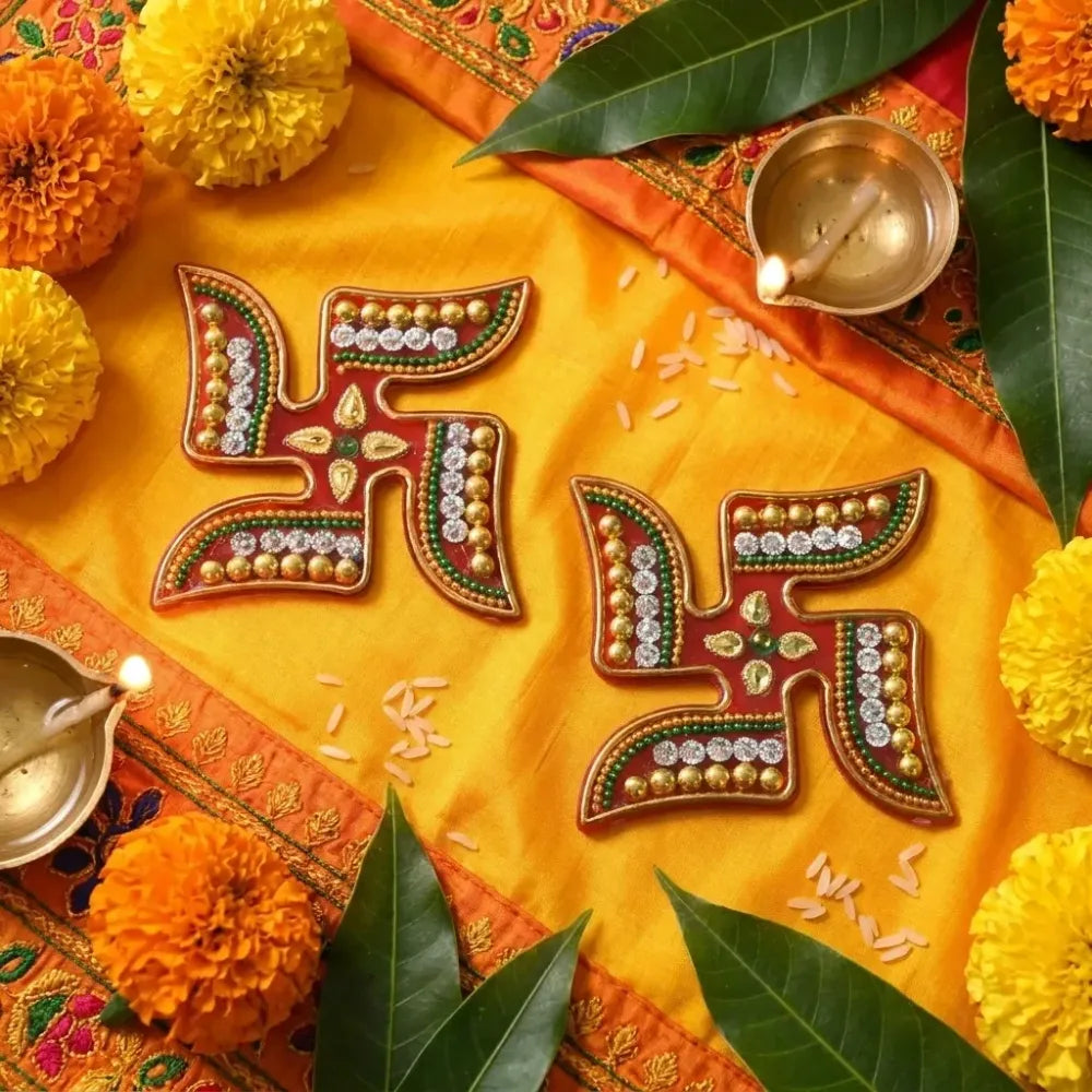 Decorative swastik sticker (2pc set) - home improvement