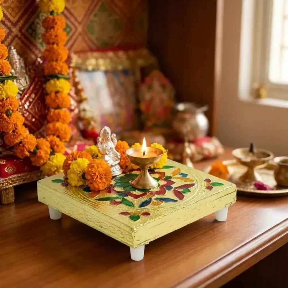 Decorative wooden chowki bajot - home improvement