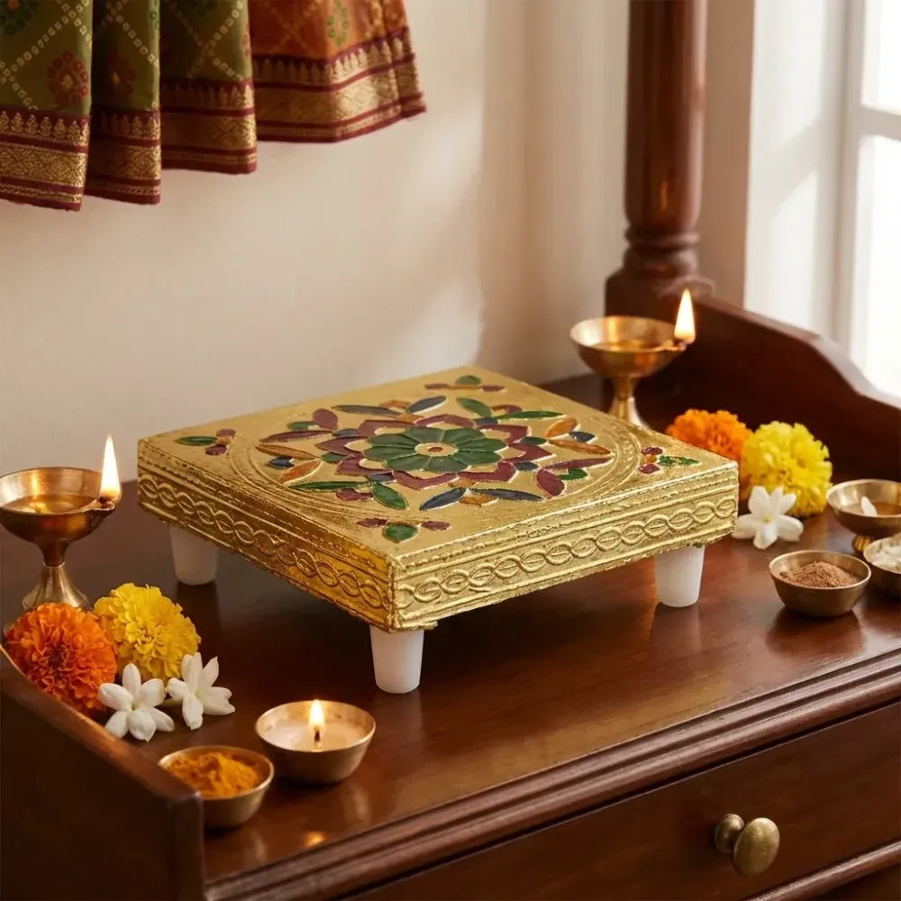 Decorative wooden chowki bajot - home improvement