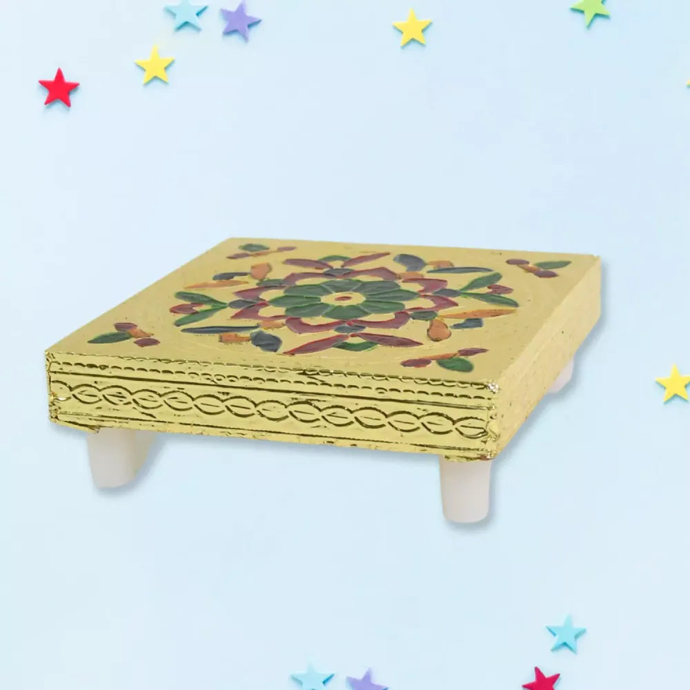 Decorative wooden chowki bajot