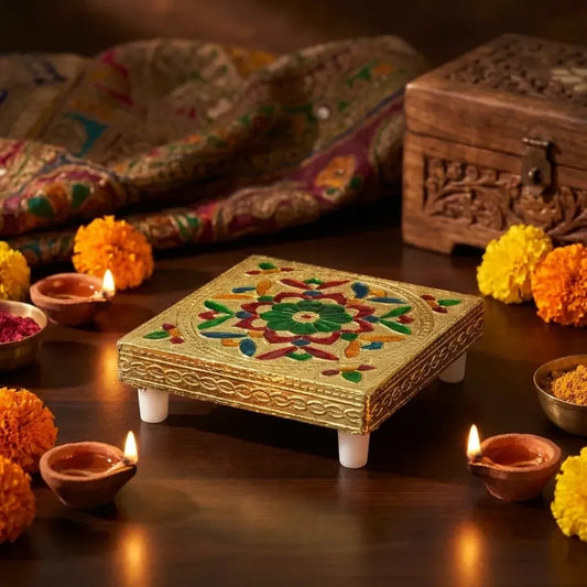 Decorative wooden chowki bajot - home improvement