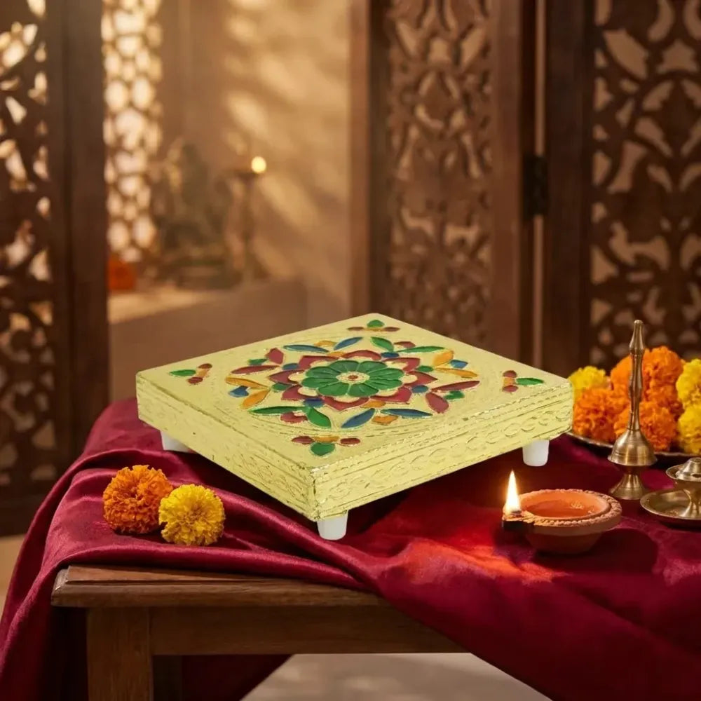 Decorative wooden chowki bajot - home improvement