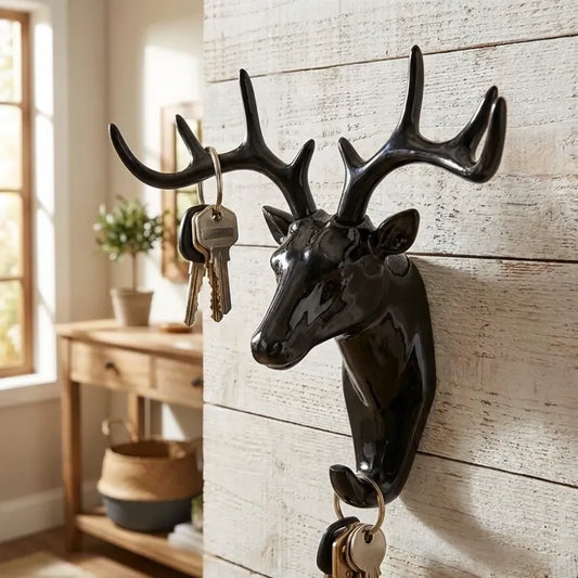 Deer head self-adhesive wall hook - home improvement