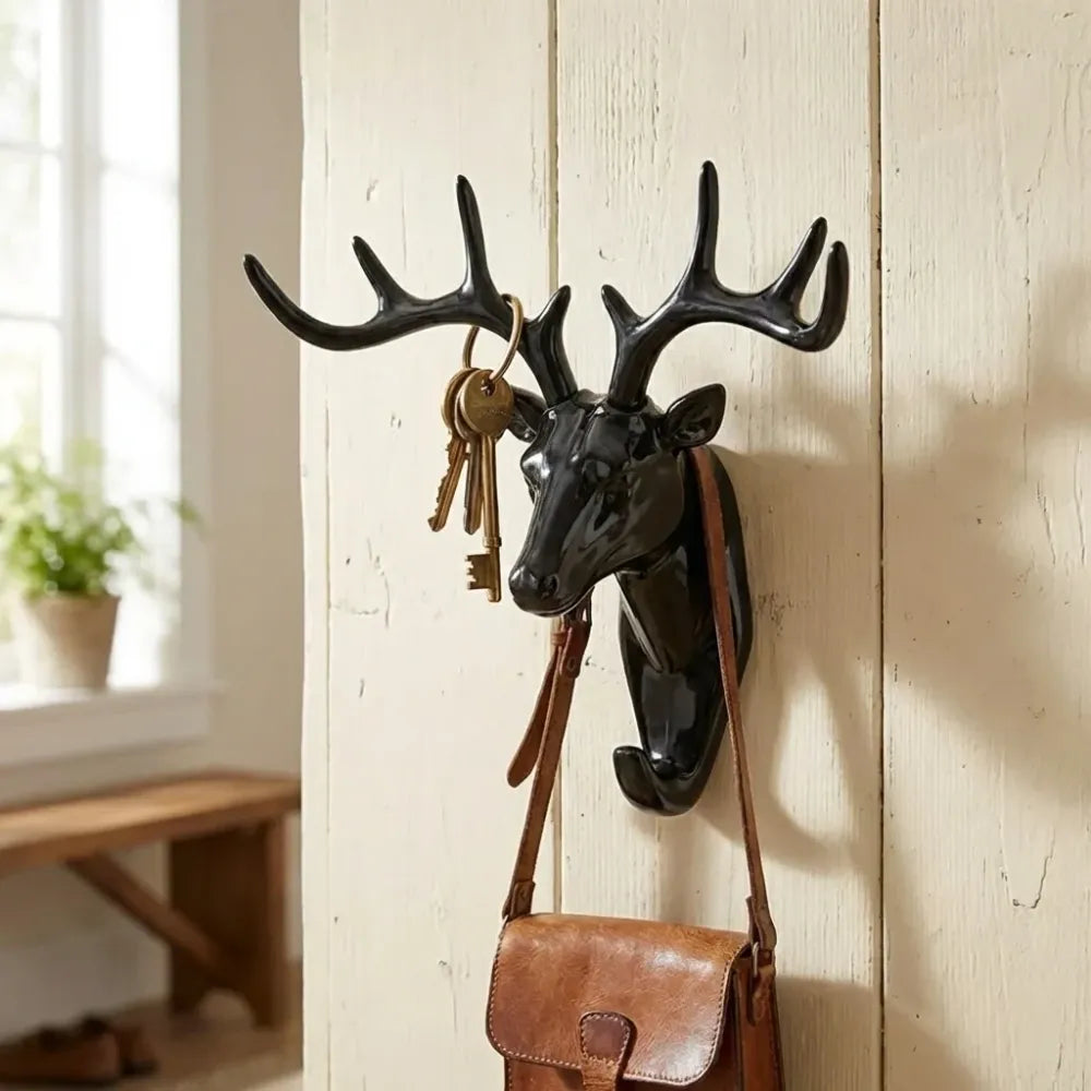 Deer head self-adhesive wall hook - home improvement