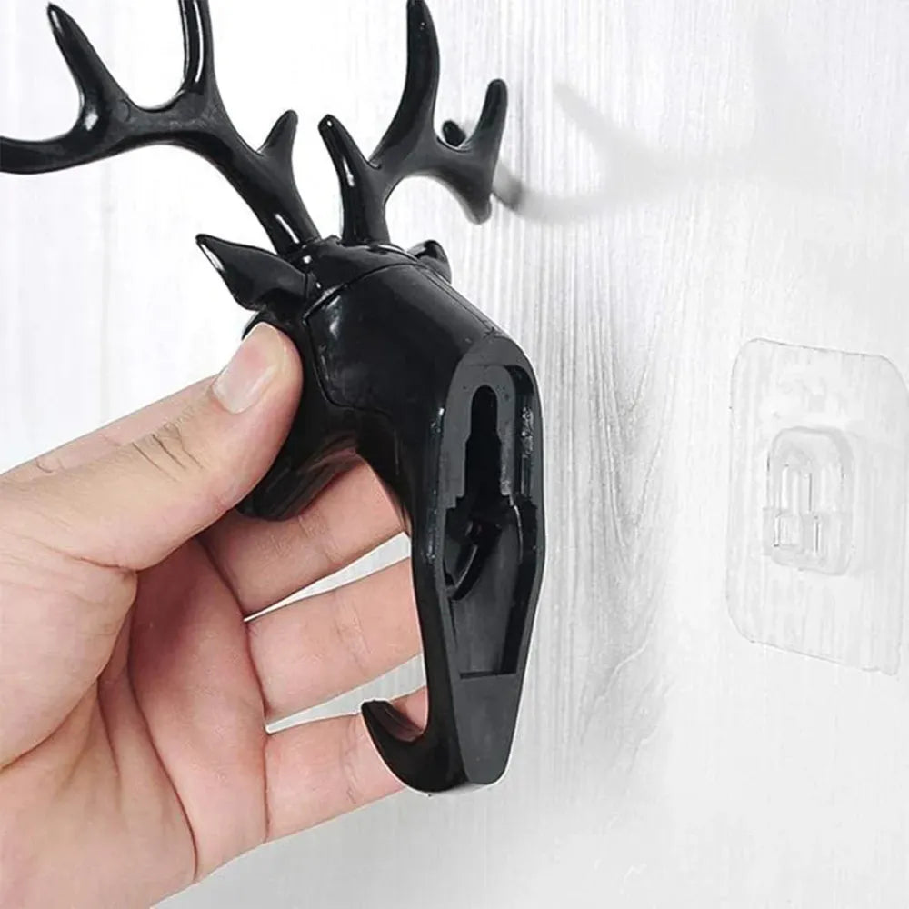 Deer head self-adhesive wall hook