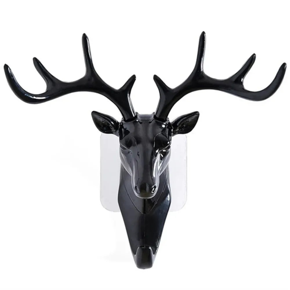Deer head self-adhesive wall hook