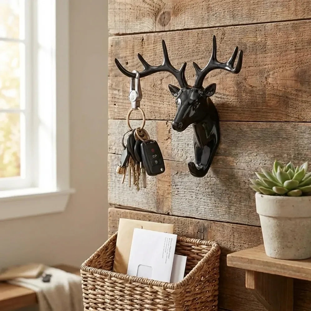 Deer head self-adhesive wall hook - home improvement
