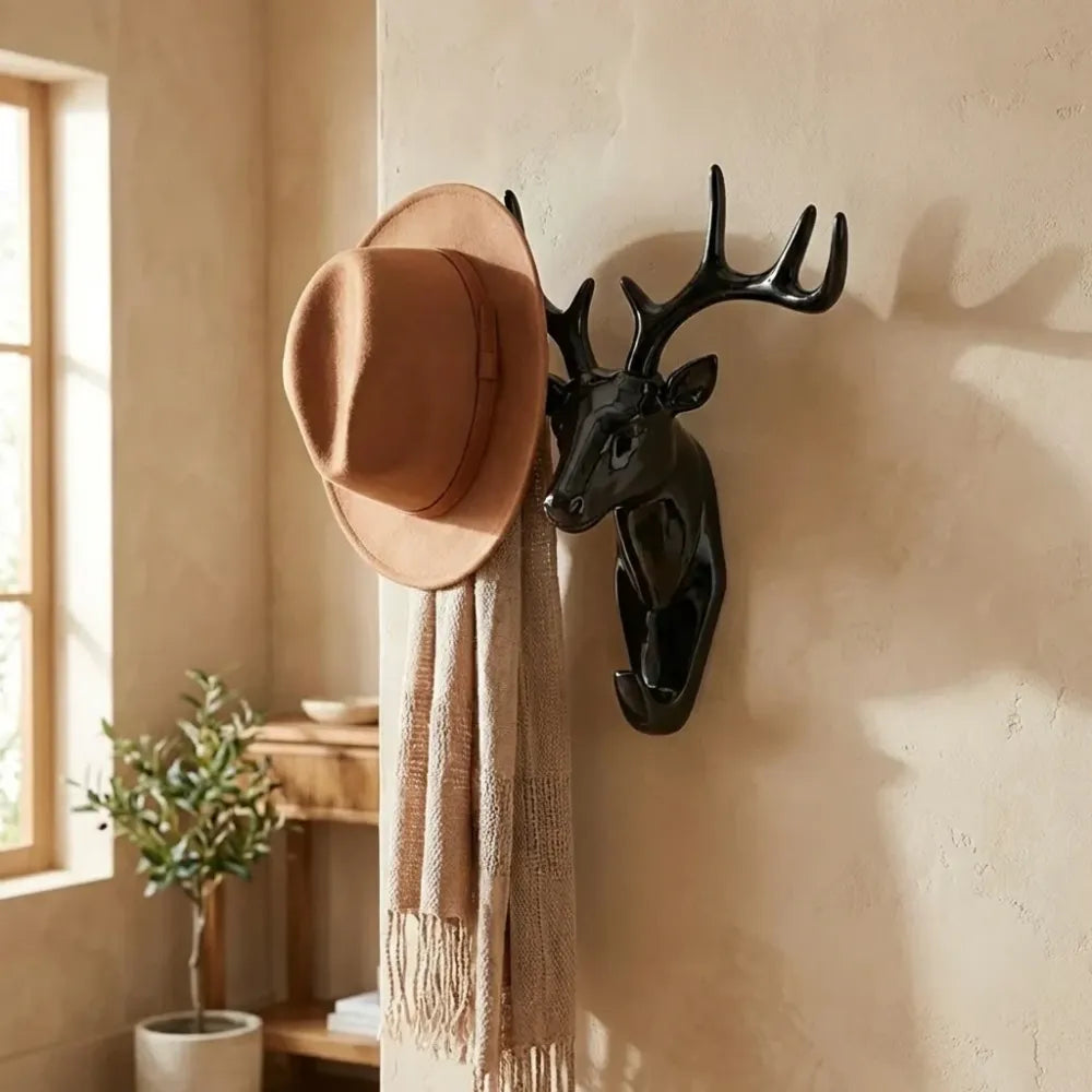 Deer head self-adhesive wall hook - home improvement