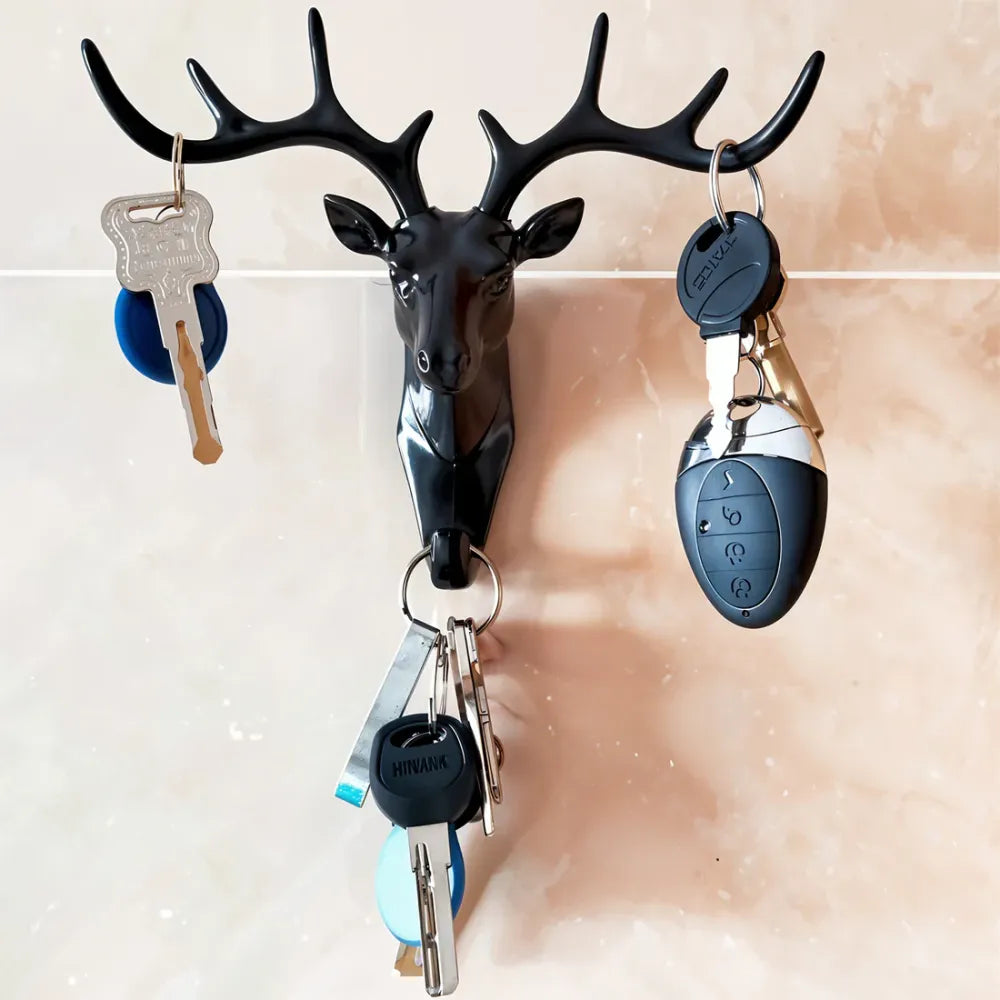 Deer head self-adhesive wall hook