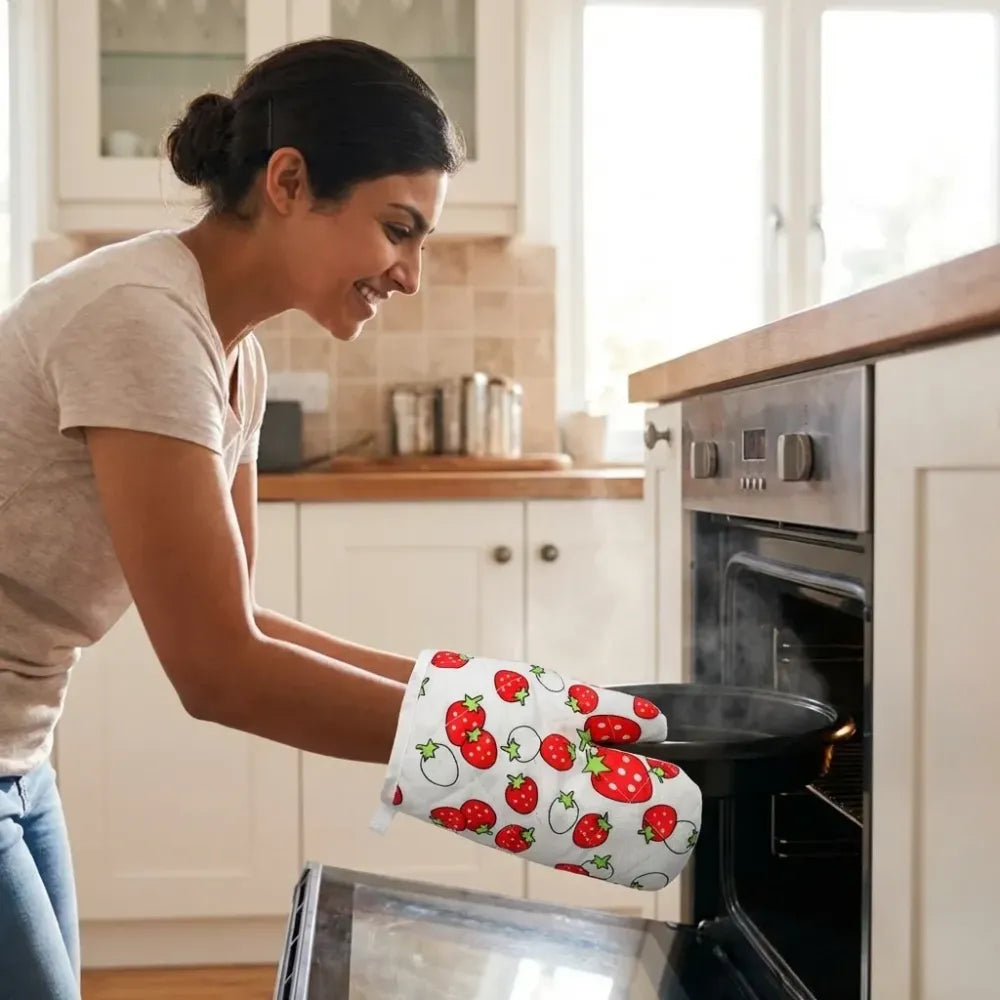 Designer oven mitt & pot holder - home kitchen