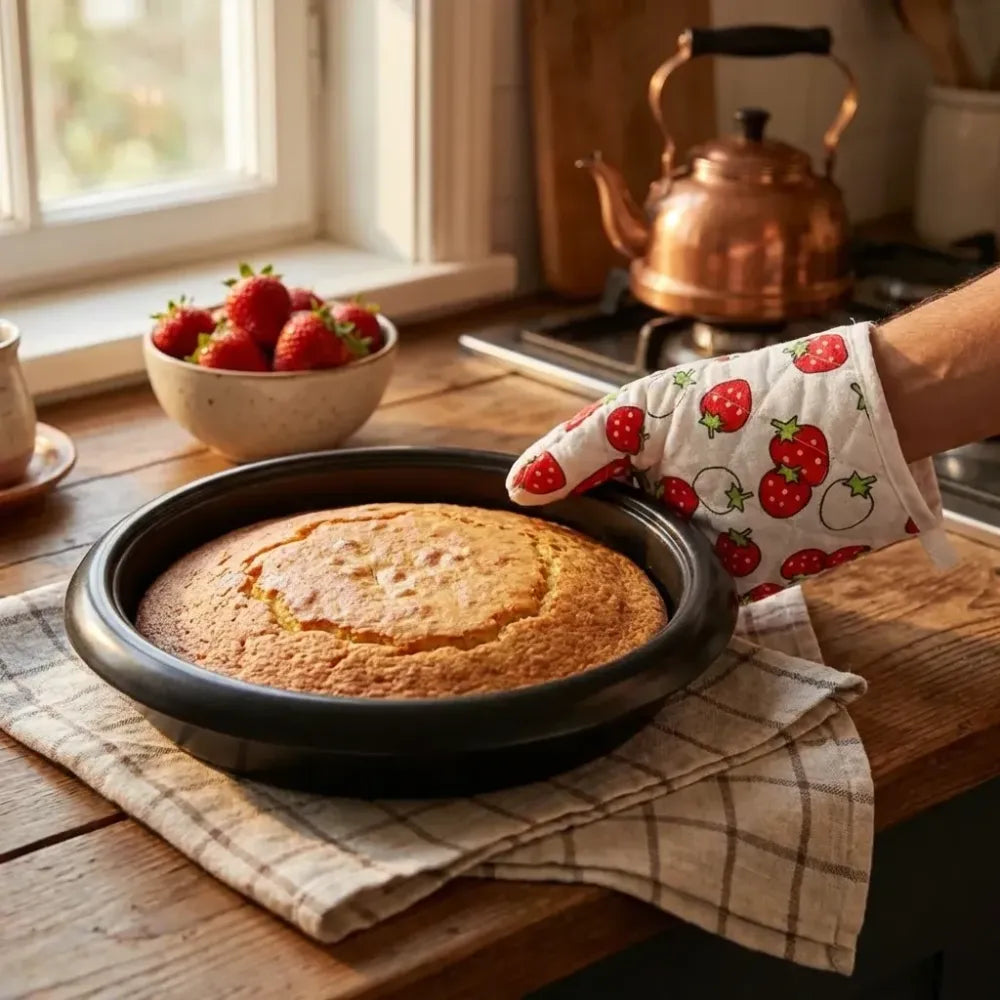 Designer oven mitt & pot holder - home kitchen