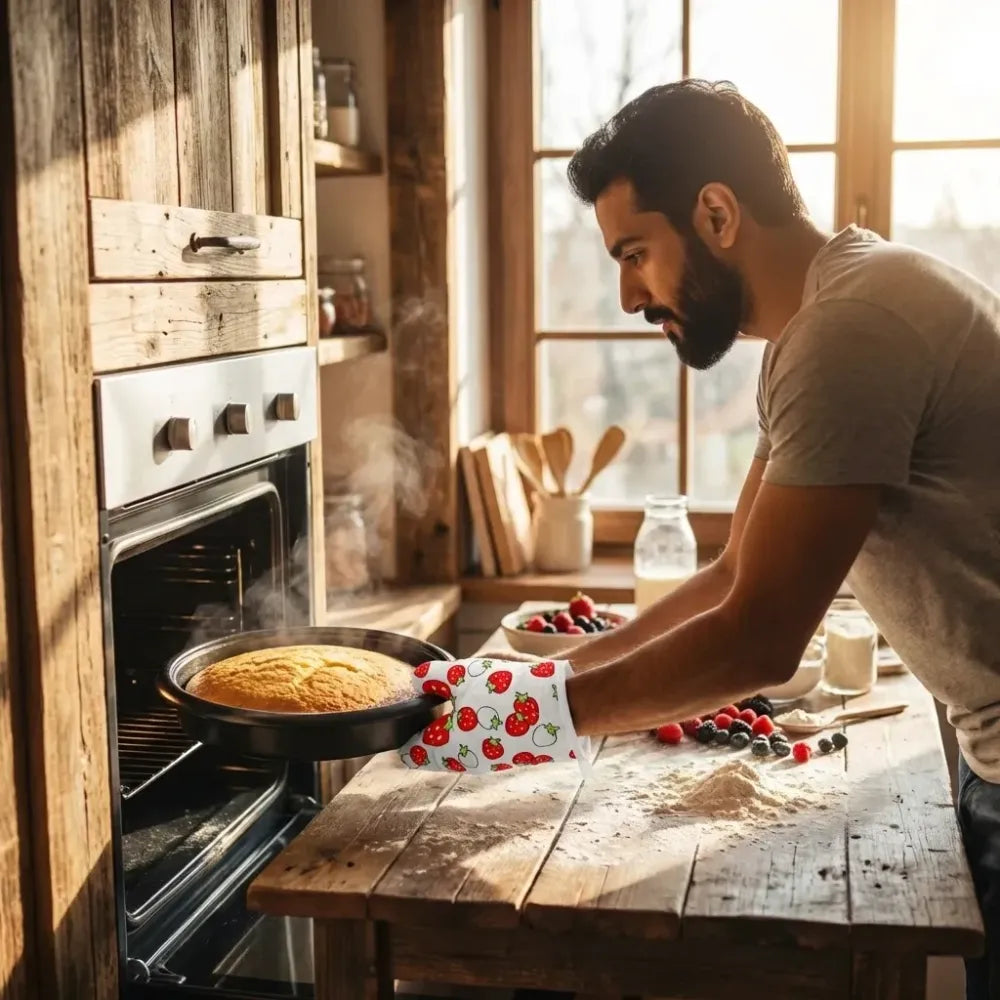 Designer oven mitt & pot holder - home kitchen