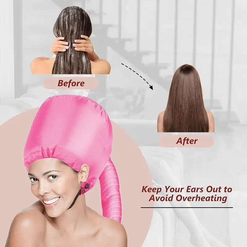 Hair dryer hooded diffuser cap