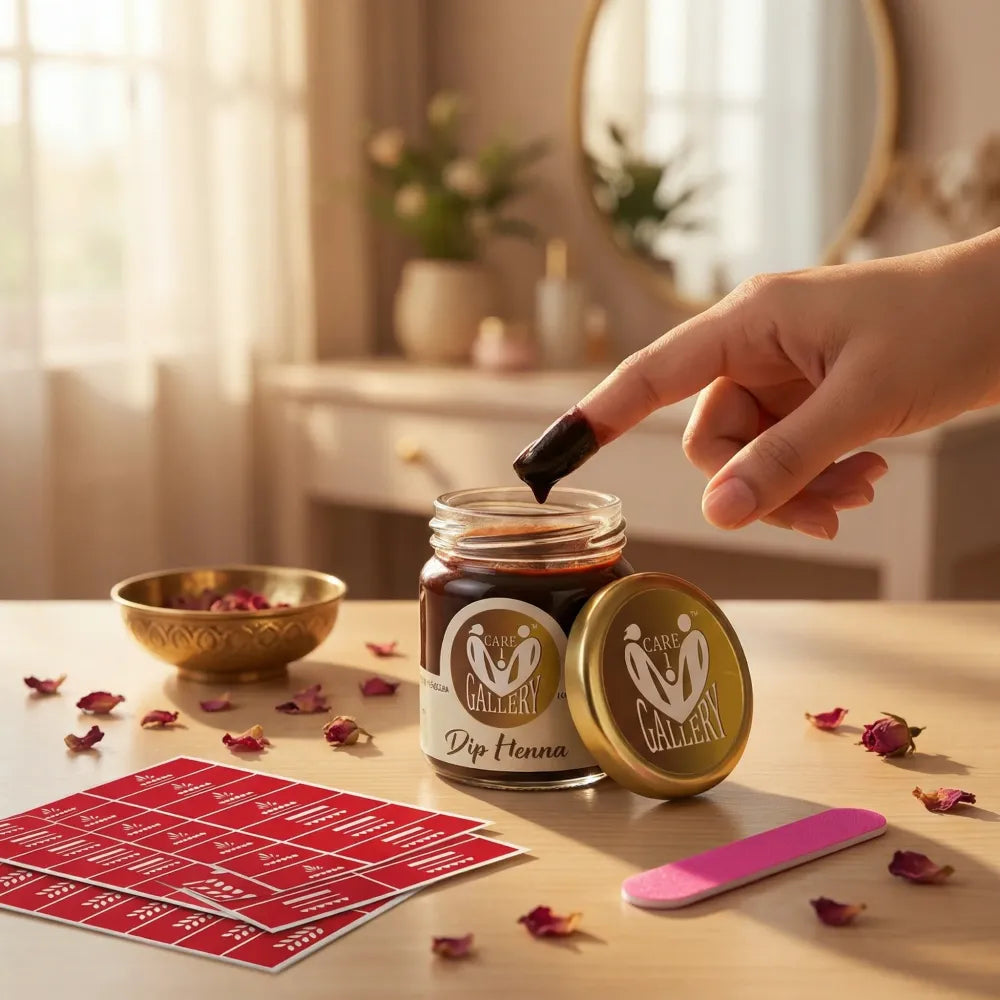 Dip henna red mehendi paste