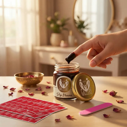 Dip henna red mehendi paste