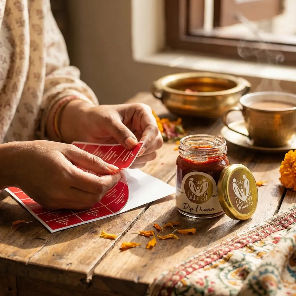 Dip henna red mehendi paste