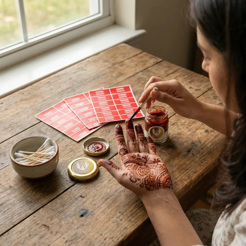 Dip henna red mehendi paste
