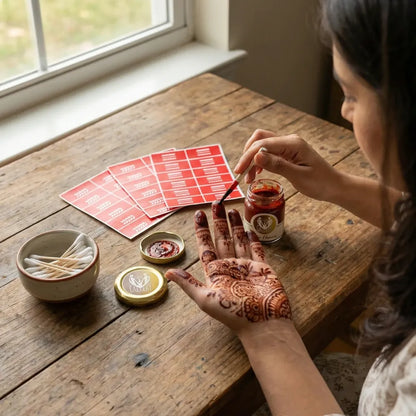 Dip henna red mehendi paste
