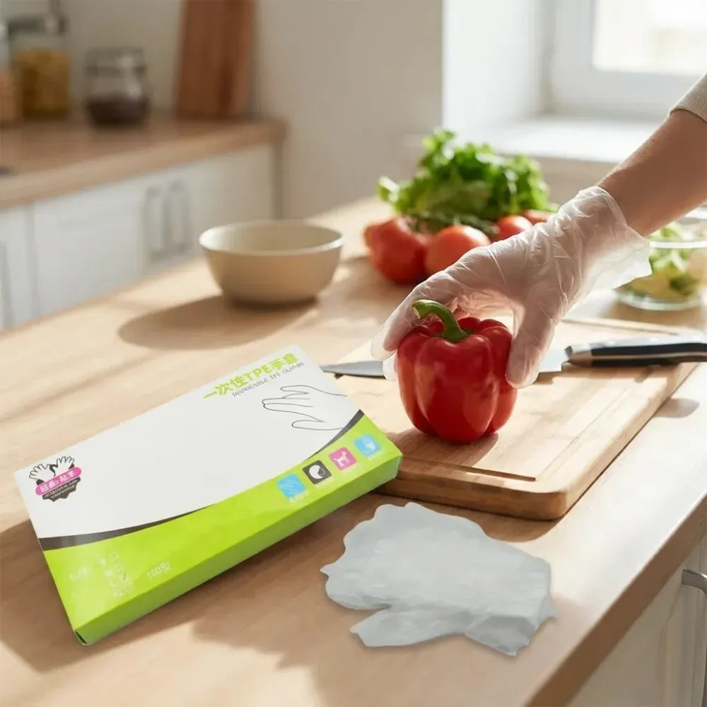 Disposable plastic gloves – 100 pcs - home & kitchen