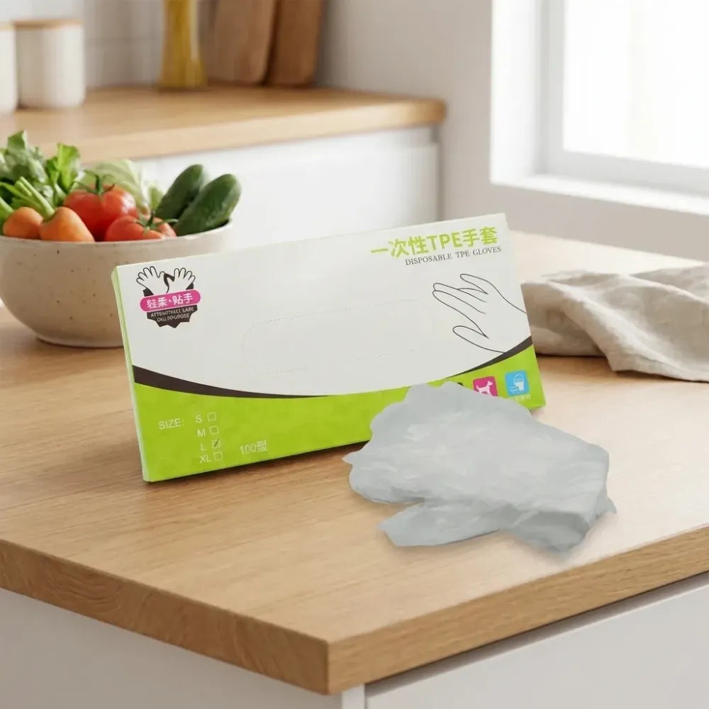Disposable plastic gloves – 100 pcs - home & kitchen