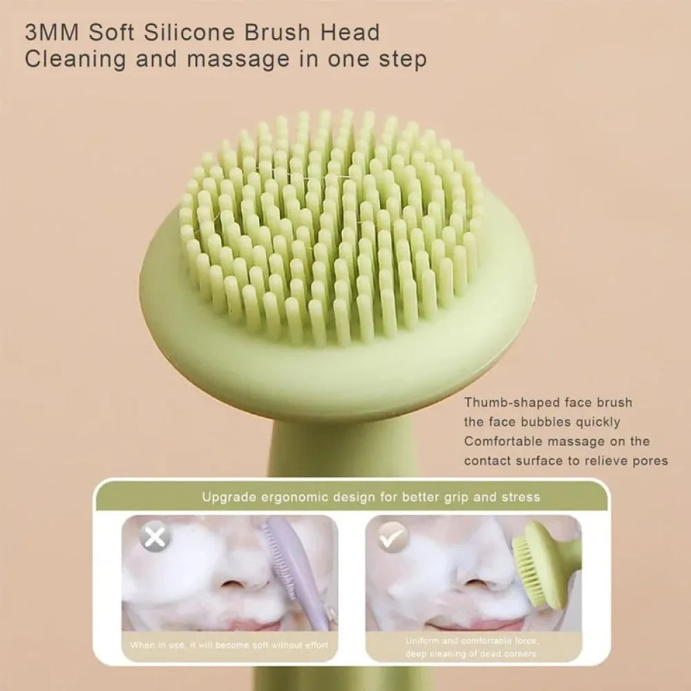 Double-headed face brush