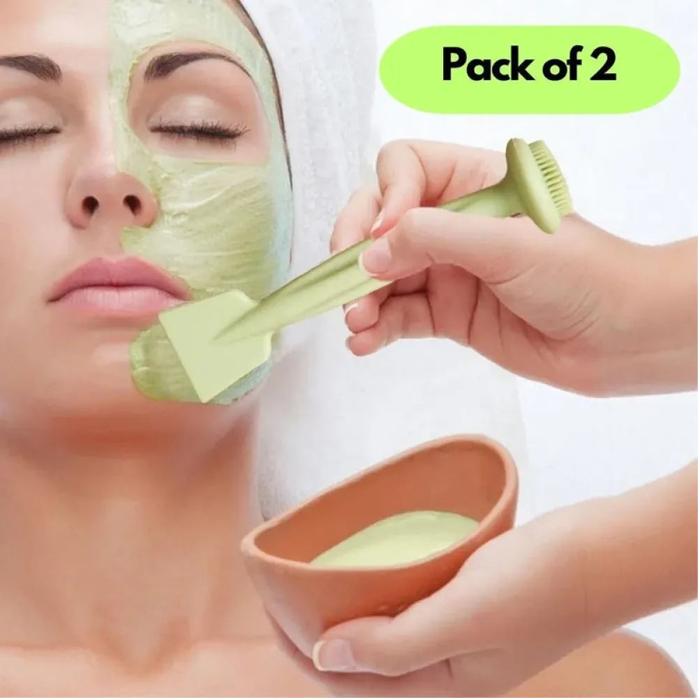 Double-headed face brush