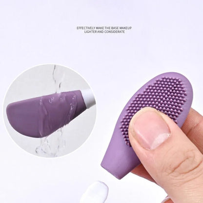 Double-headed silicone mask brush for face cleansing and applying mud - health & beauty