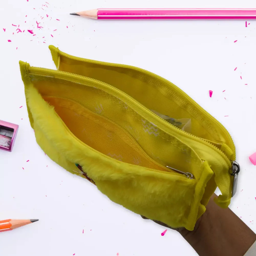 Double pocket zipper pouch