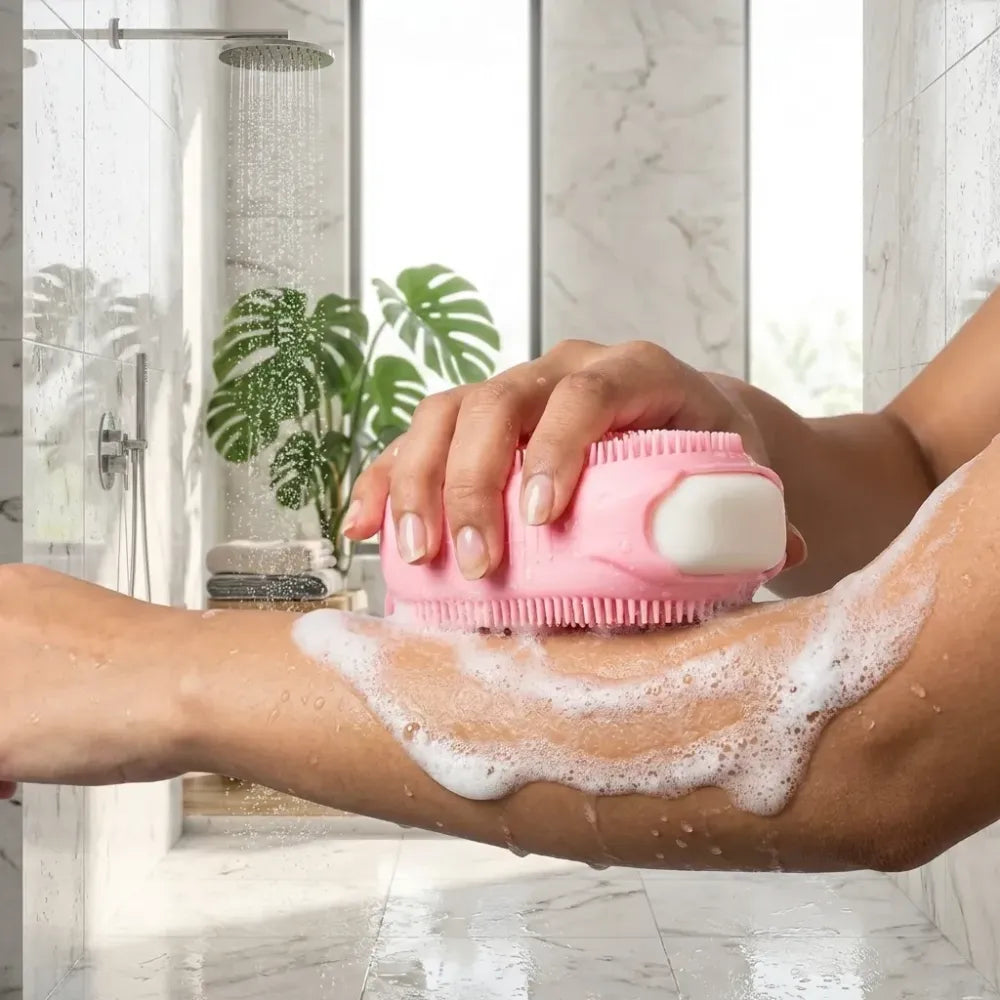 Double-sided silicone bath brush - health & beauty