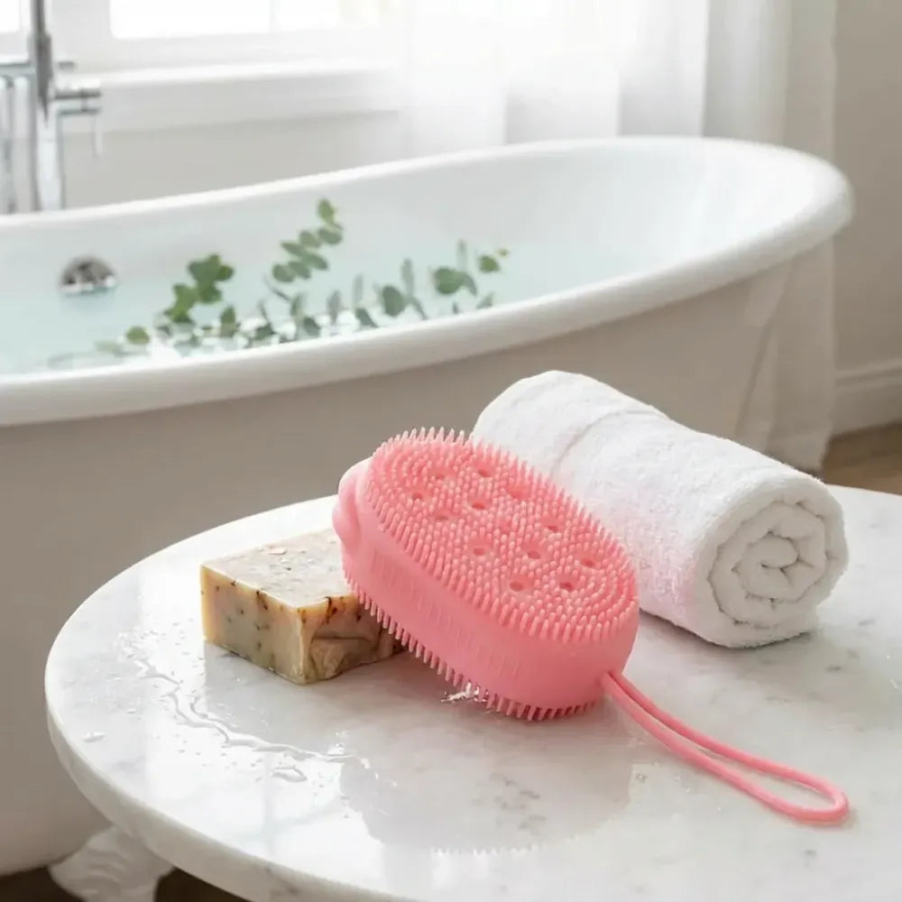 Double-sided silicone bath brush - health & beauty