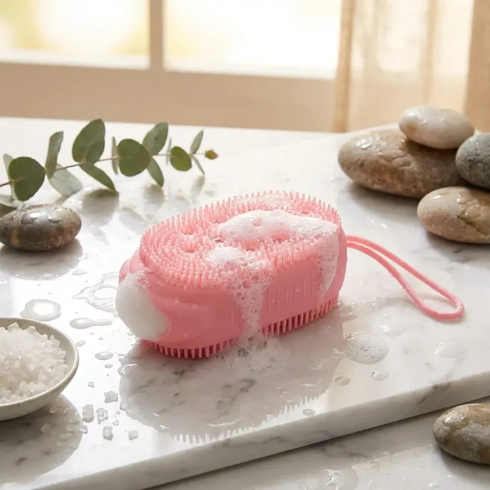 Double-sided silicone bath brush - health & beauty